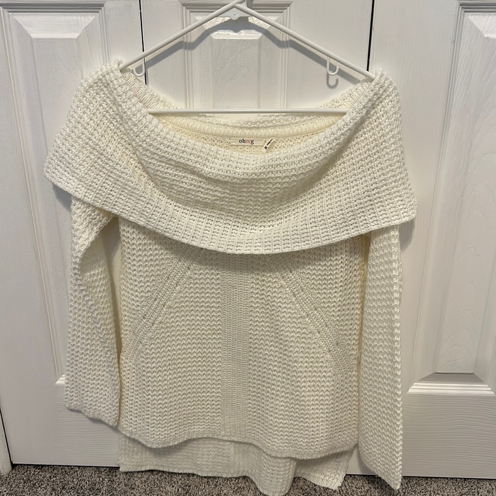 Off the shoulder sweater